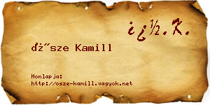 Ősze Kamill névjegykártya